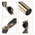10pcs Straight Shank Twist Drill Bits 4 8mm Gold Titanium Black Nitride Coated High Speed Steel Hss341 With 4 For Stainless