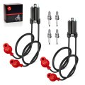 2pcs Ignition Coil Spark Plug Wire Cap For Honda 1991-1998 Cbr600 F2 F3 Sjr 