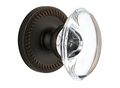 Grandeur Newport Rosette With Provence Crystal Knob Single Dummy Timeless Bronze 