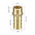 Uxcell Brass Barb Hose Fitting Connector Adapter 12mm Barbed X 1 4 Pt Male Pipe 5pcs