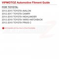 Vipmotoz Full Led License Plate Light For Toyota Camry Highlander Avalon Yaris Prius C 6000k Diamond White 2-pieces Tag Lamp
