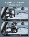 Ocpty Rearview Mirror Black Housing Driver Side Towing For 2004-2014d For F-150 With Manual Folding Turn Signal Lights Power