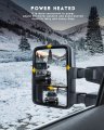 Ocpty Rearview Mirror Black Housing Driver Side Towing For 2004-2014d For F-150 With Manual Folding Turn Signal Lights Power