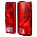 Hecasa Pair Tail Light Compatible With 1980-1986 Ford F-150 F-250 F-350 Bronco F-100 Halogen Brake Lamp Taillight Replacement