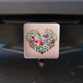 Flower Heart Love Valentines Day Tow Trailer Hitch Cover Plug Insert