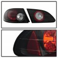 1998-2002 Toyota Corolla Black Bezel Euro Style Altezza Tail Light Housing Lamp Assembly Replacement Driver And Passenger Side 