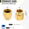 2pcs Pressure Washer Adapter M18 Female To M22 Quick Connect Fittings Brass Swivel With Sealant Tape For Power Washers Hose