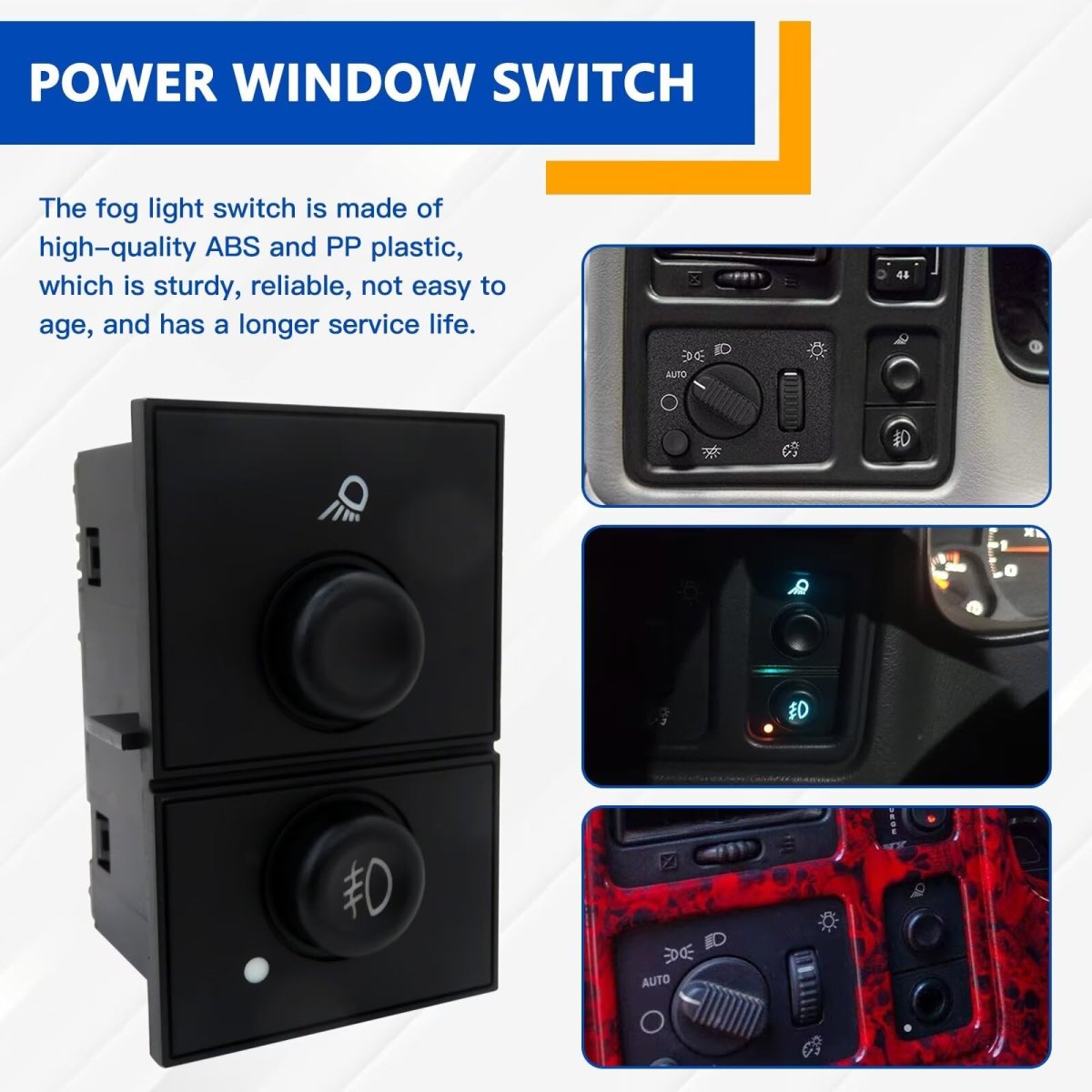 Direct Fit Fog Light Switch Cargo Lamp Replaces 15143597 15076588 D7096c For 2007 Chevy Silverado 2500hd Classic