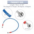 X Autohaux 70cm 27 56 Length 10mm Id Motorcycle Hydraulic Brake Line Oil Hose Pipe 28a 0a Stainless Steel Braided Cable For Atv