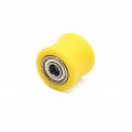 Uxcell 8mm Chain Roller Pulley Tensioner Wheel Guide Yellow For Motorcycle Atv Quad