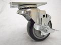 3-1 2 X 1-1 4 Swivel Caster Black Polyurethane Wheel With Brake 300 Lbs Tool Box 