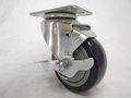 3-1 2 X 1-1 4 Swivel Caster Black Polyurethane Wheel With Brake 300 Lbs Tool Box