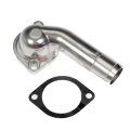Engine Coolant Thermostat Housing For Kia Spectra 2004 2009 Metal Natural Finish 180 Degrees Neck Angle 0 313 In Mounting Hole