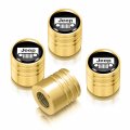 Ipick Image For Jeep Grill In Black On Golden Aluminum Cylinder-style Tire Valve Stem Caps