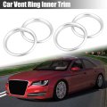 4 Pcs Silver Tone Air Conditioner Vent Ring Inner Trim Aluminum Alloy Decoration Cover For Audi A3 S3 Q2l 2013-2021