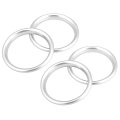 4 Pcs Silver Tone Air Conditioner Vent Ring Inner Trim Aluminum Alloy Decoration Cover For Audi A3 S3 Q2l 2013-2021 