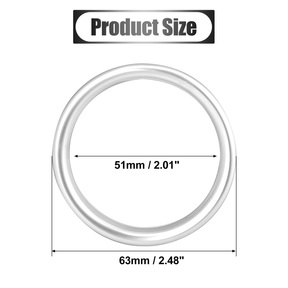 4 Pcs Silver Tone Air Conditioner Vent Ring Inner Trim Aluminum Alloy Decoration Cover For Audi A3 S3 Q2l 2013-2021