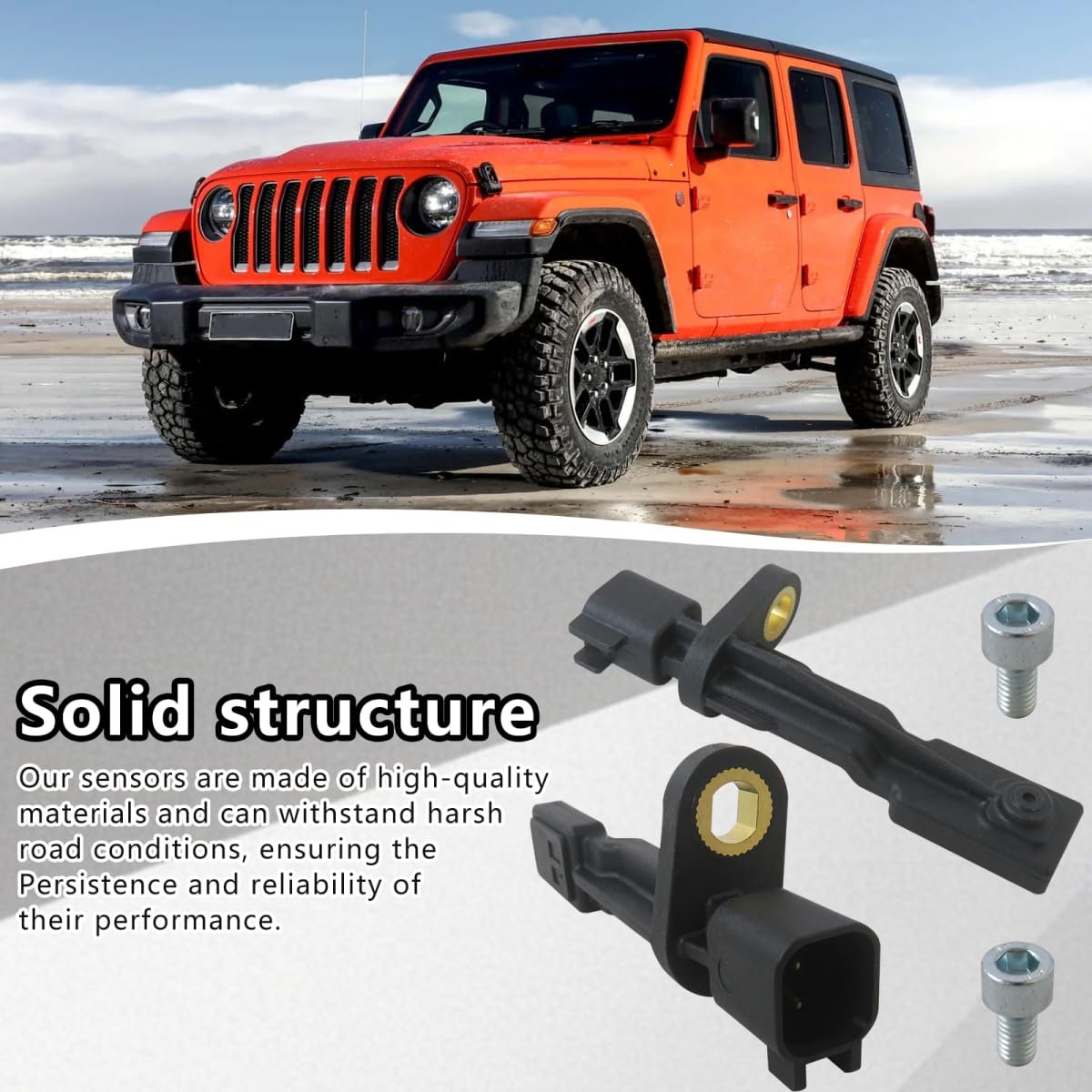 Rear Abs Wheel Speed Sensor Left Right Fit For Jeep Wrangler 07-17 Liberty 08-12 Dodge Nitro 07-11 Driver Passenger Replaces