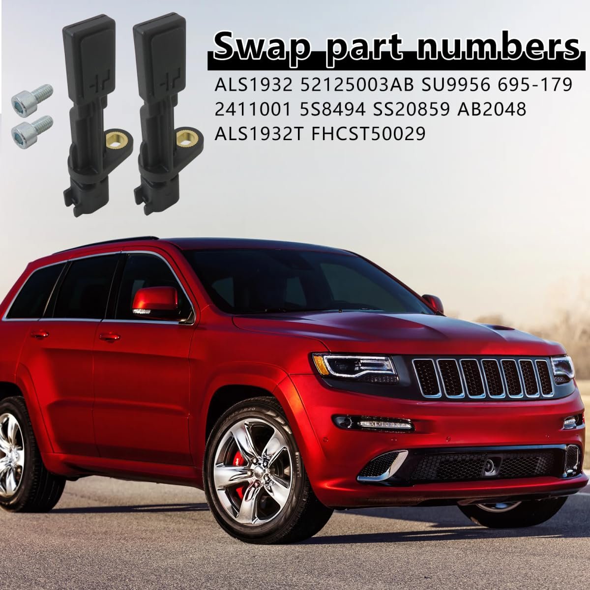 Rear Abs Wheel Speed Sensor Left Right Fit For Jeep Wrangler 07-17 Liberty 08-12 Dodge Nitro 07-11 Driver Passenger Replaces