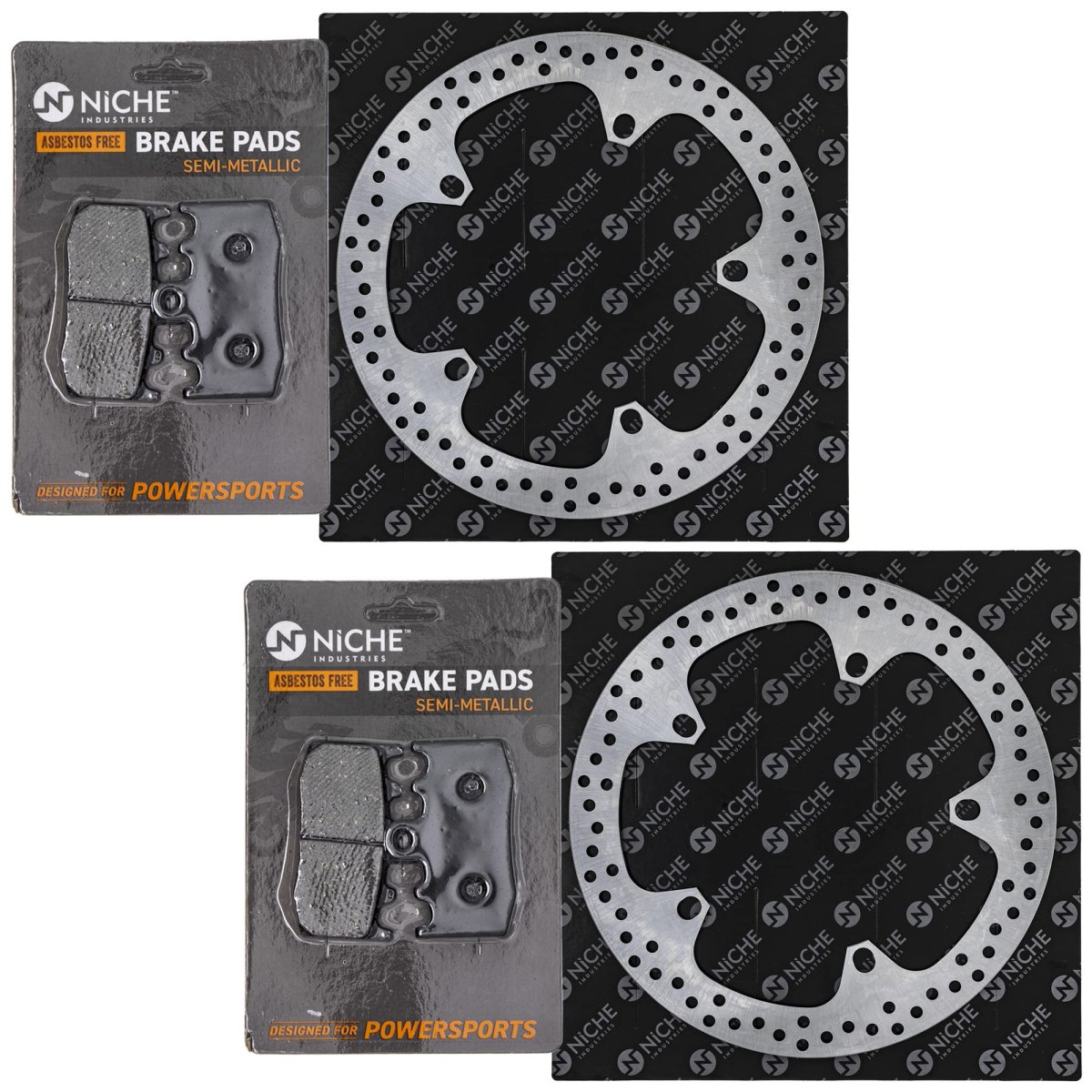 Niche Front Brake Rotor Pad Semi Metallic Kit For Bmw 34118534183 34117671780 34117660448 34117711428 34118526575