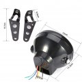 Fydun Motorcycle Led Headlight 7 Inches Universal 12v H4 35w Round Yellow With Black Bracket