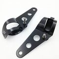 Semt- Fork Tube Side-mount Headlight Brackets For Dyna Fatboys Softails Sportsters B074nlxwc2