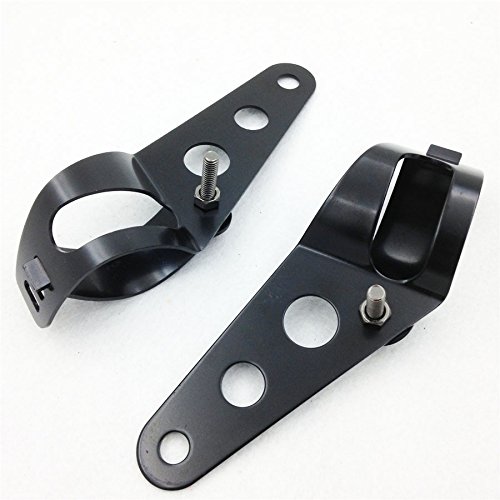 Semt- Fork Tube Side-mount Headlight Brackets For Dyna Fatboys Softails Sportsters B074nlxwc2