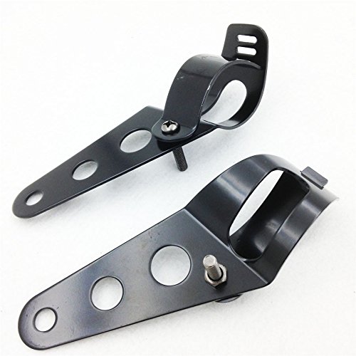 Semt- Fork Tube Side-mount Headlight Brackets For Dyna Fatboys Softails Sportsters B074nlxwc2