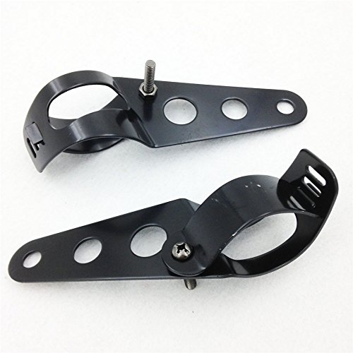 Semt- Fork Tube Side-mount Headlight Brackets For Dyna Fatboys Softails Sportsters B074nlxwc2