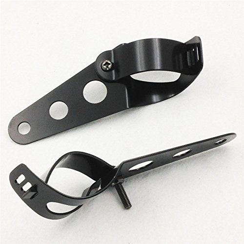 Semt- Fork Tube Side-mount Headlight Brackets For Dyna Fatboys Softails Sportsters B074nlxwc2