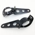 Semt- Fork Tube Side-mount Headlight Brackets For Dyna Fatboys Softails Sportsters B074nlxwc2
