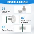 8 Pcs Standoff Screw Caps 0 63 Dia Stainless Steel Nail Accessory Glass With Rubber Gaskets For Acrylic Frame Advertising Board