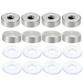 8 Pcs Standoff Screw Caps 0 63 Dia Stainless Steel Nail Accessory Glass With Rubber Gaskets For Acrylic Frame Advertising Board 