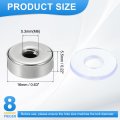 8 Pcs Standoff Screw Caps 0 63 Dia Stainless Steel Nail Accessory Glass With Rubber Gaskets For Acrylic Frame Advertising Board