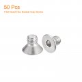 Uxcell 8-32x1 4 Flat Countersunk Head Socket Cap Screws 50pcs 304 Stainless Steel Hex Full Thread Bolts