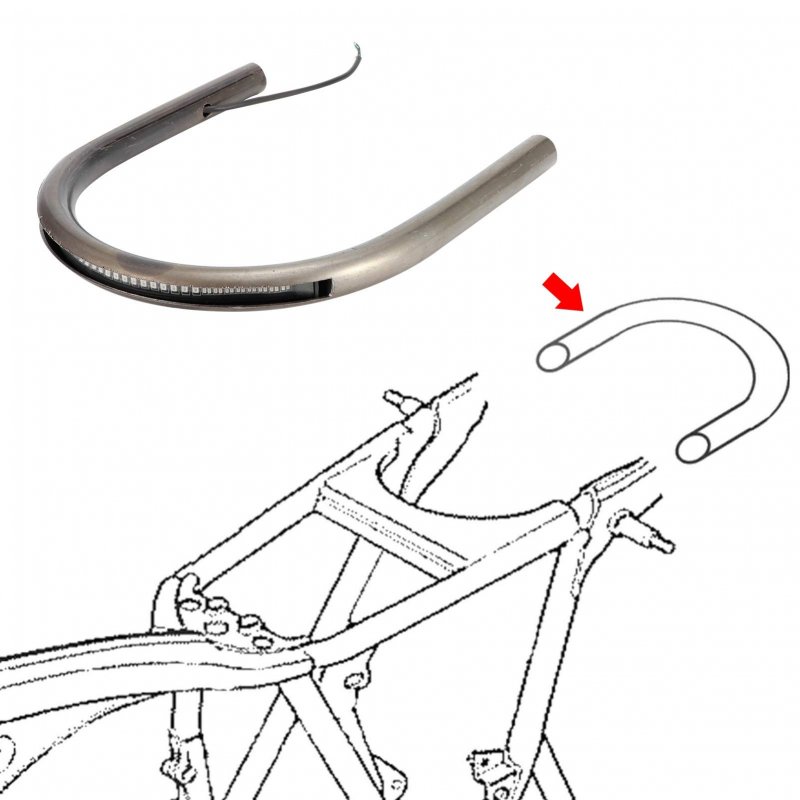 Rear Seat Loop Motorcycle Tail Hoop Frame For Cafe Racer Style Flat Pipe Tube Fit Honda With Brake Turn Signal Light 210mm 8