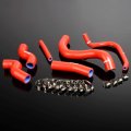 Silicone Coolant Radiator Hose Kit For Kawasaki Z1000 2007-2009 Red With Clamps