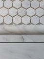 White Marble Hexagon 1x1 Polished Mosaic Tiles On 12x12 Sheet 