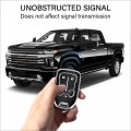 Qbuc For Gmc Key Fob Cover With Keychain Chrome Silver Trim Soft Tpu Protection Case Acadia Sierra Terrain And Chevy Silverado