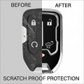 Qbuc For Gmc Key Fob Cover With Keychain Chrome Silver Trim Soft Tpu Protection Case Acadia Sierra Terrain And Chevy Silverado