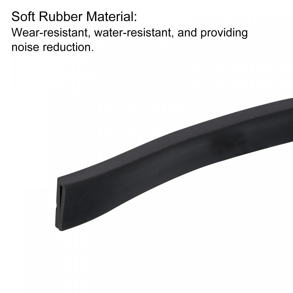 U Channel Edge Trim 11 5ft Length Rubber Guard Seal Strip Protector Flat Fit For 1 5-2mm 15 64 W X 25 32 H Black