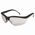Crews Klondike Safety Glasses Black Matte Frame Clear Mirror Lens Includes 12 Per Box 
