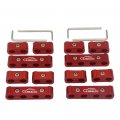 Spark Plug Wire Separator Divider 12pc Set For Racing Car 8mm 9mm 10mm Aviation Grade Aluminum Red Includes Allen Key 