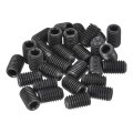 Socket Set Screws 30 Pieces M10x16mm Metric Carbon Steel Hex Headless Cup Point Grub For Machinery And Equipment Black 