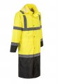 Portwest Uh446 Hi-vis Contrast Reflective Safety Raincoat 48 Yellow Black Large 