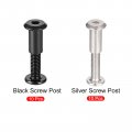 Uxcell Screw Post Male M6x30mm Silver Tone And Black Binding Bolts Carbon Steel Total 20 Sets