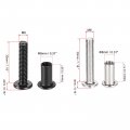 Uxcell Screw Post Male M6x30mm Silver Tone And Black Binding Bolts Carbon Steel Total 20 Sets