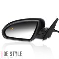 Ki1320224 Factory Style Driver Left Side Mirror Manual Folding Power Adjust Heated Glass Turn Signal Blind Spot Detection