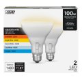 Feit Electric Br30 Led Light Bulb 100w Equivalent Dimmable 5cct E26 Medium Base 90 Cri 1400 Lumens Adjustable White 13 Years