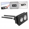 Doitool Toilet Tank Button Water Parts Flushing Dual Pushs Button Flush Valve Replacement Kit Component Rectangle Abs